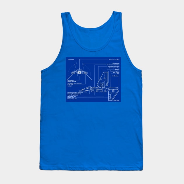 Imperial Landing Craft Blueprint Tank Top by Starbase79